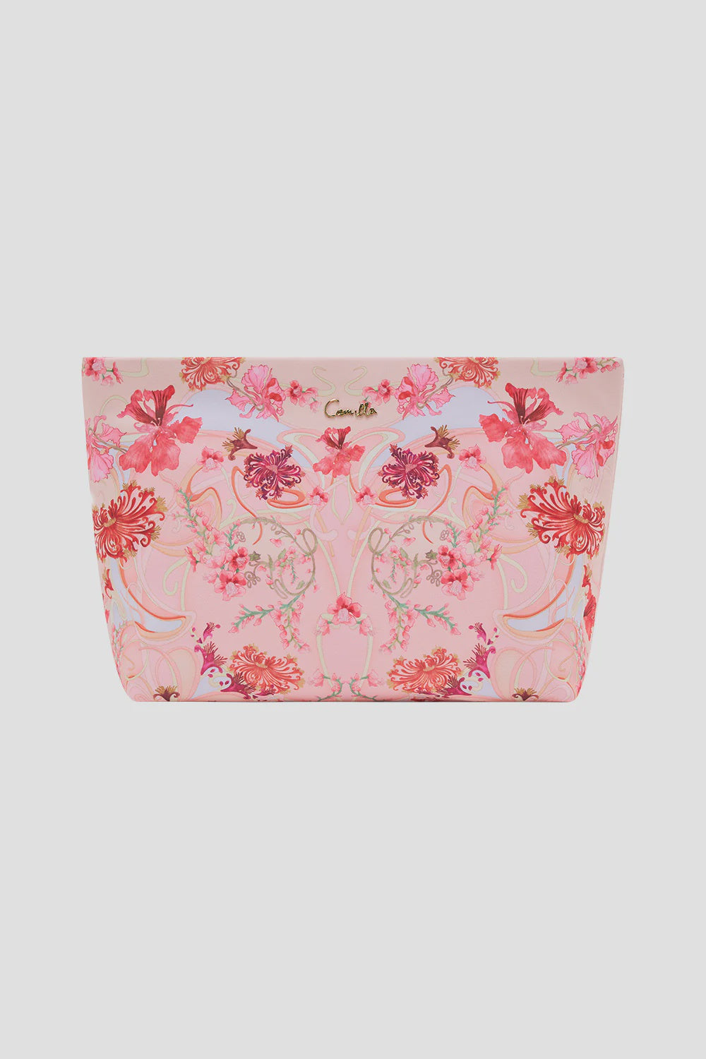 Large Makeup Clutch - Blossoms and Brushstrokes