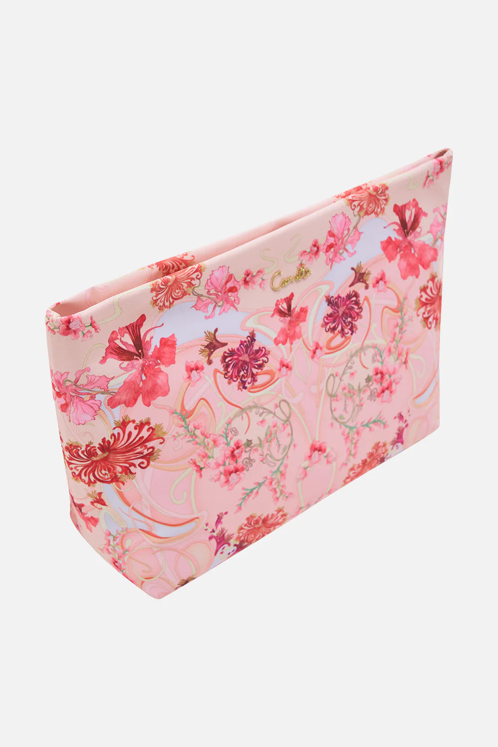 Large Makeup Clutch - Blossoms and Brushstrokes