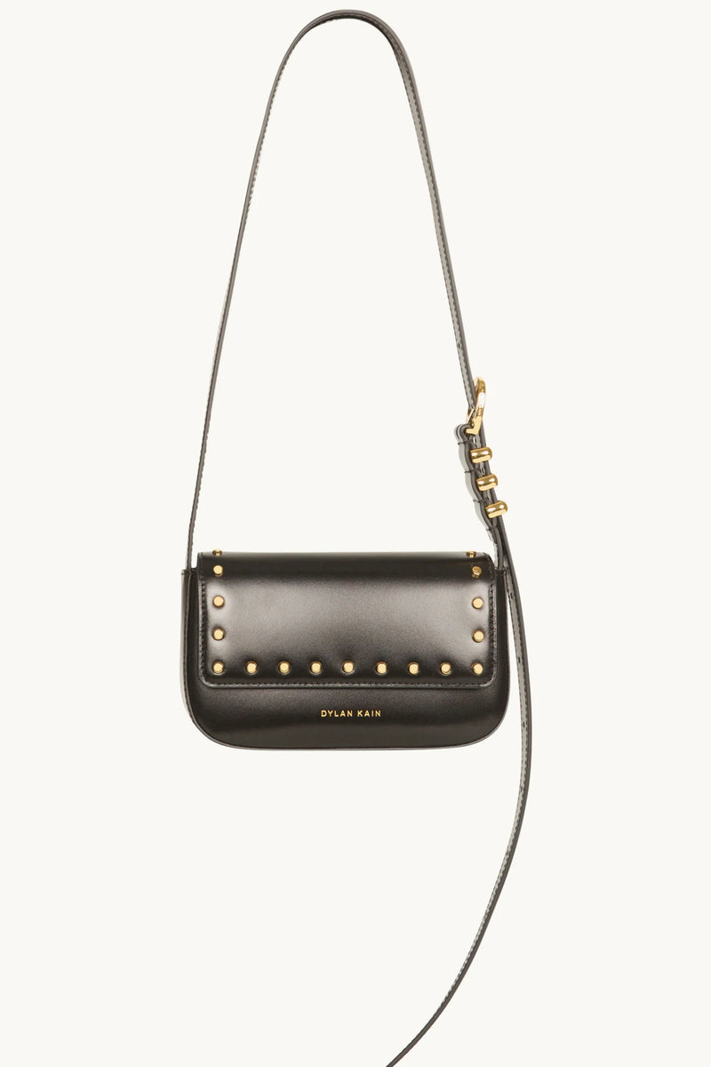 The Delilah Studded Bag - Black/Warm Gold