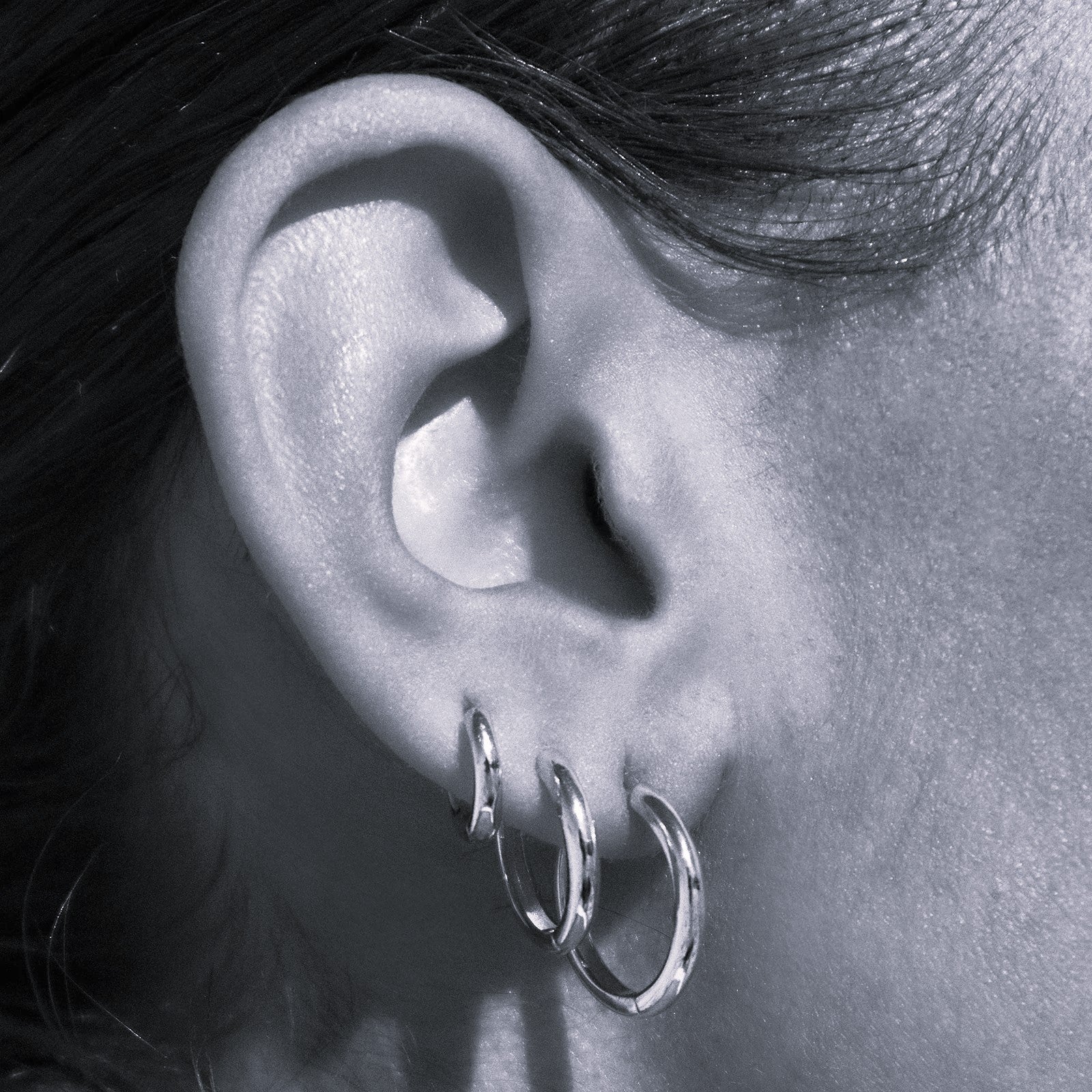 Scarlet Hoop Earrings - Silver
