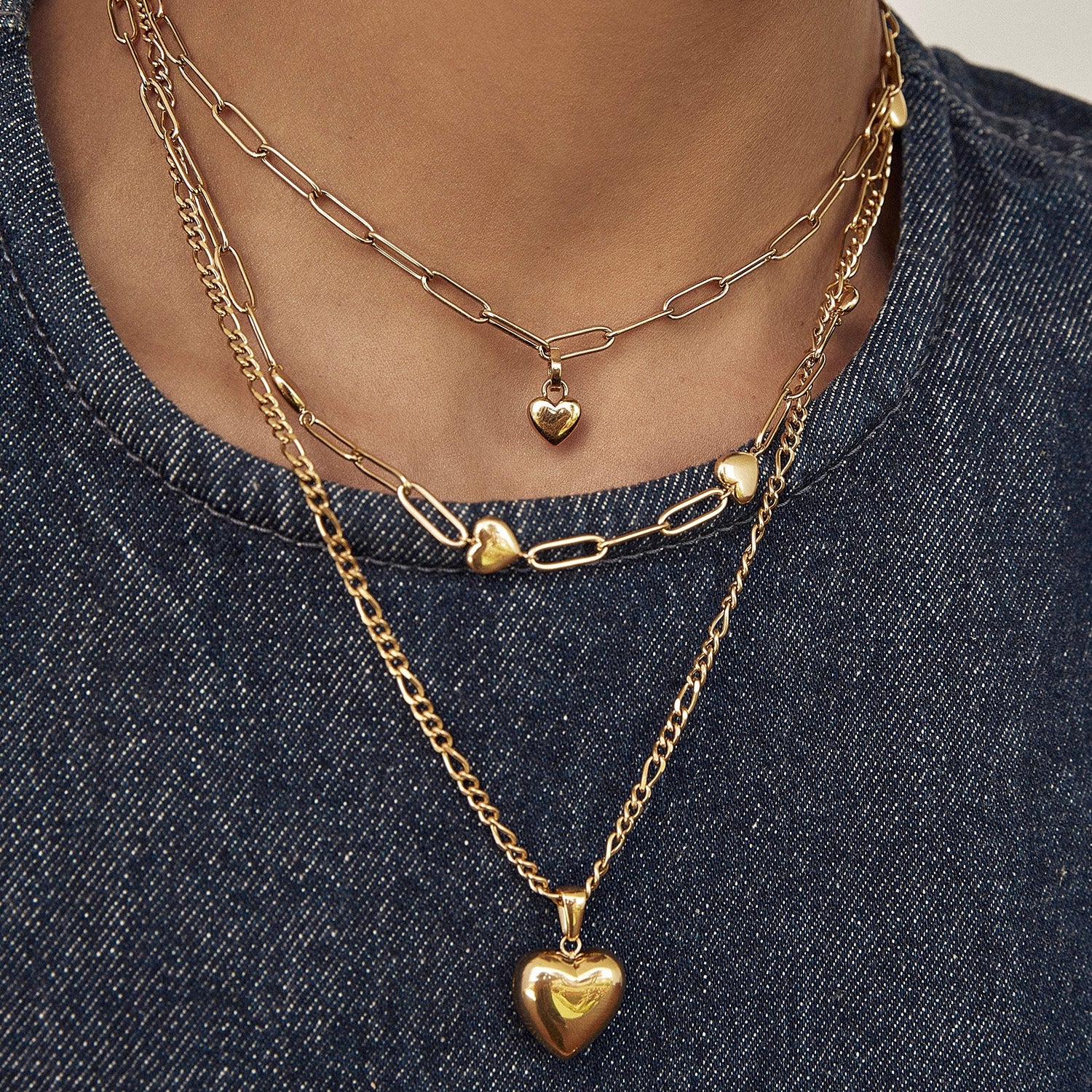 Lev Heart Necklace - Gold