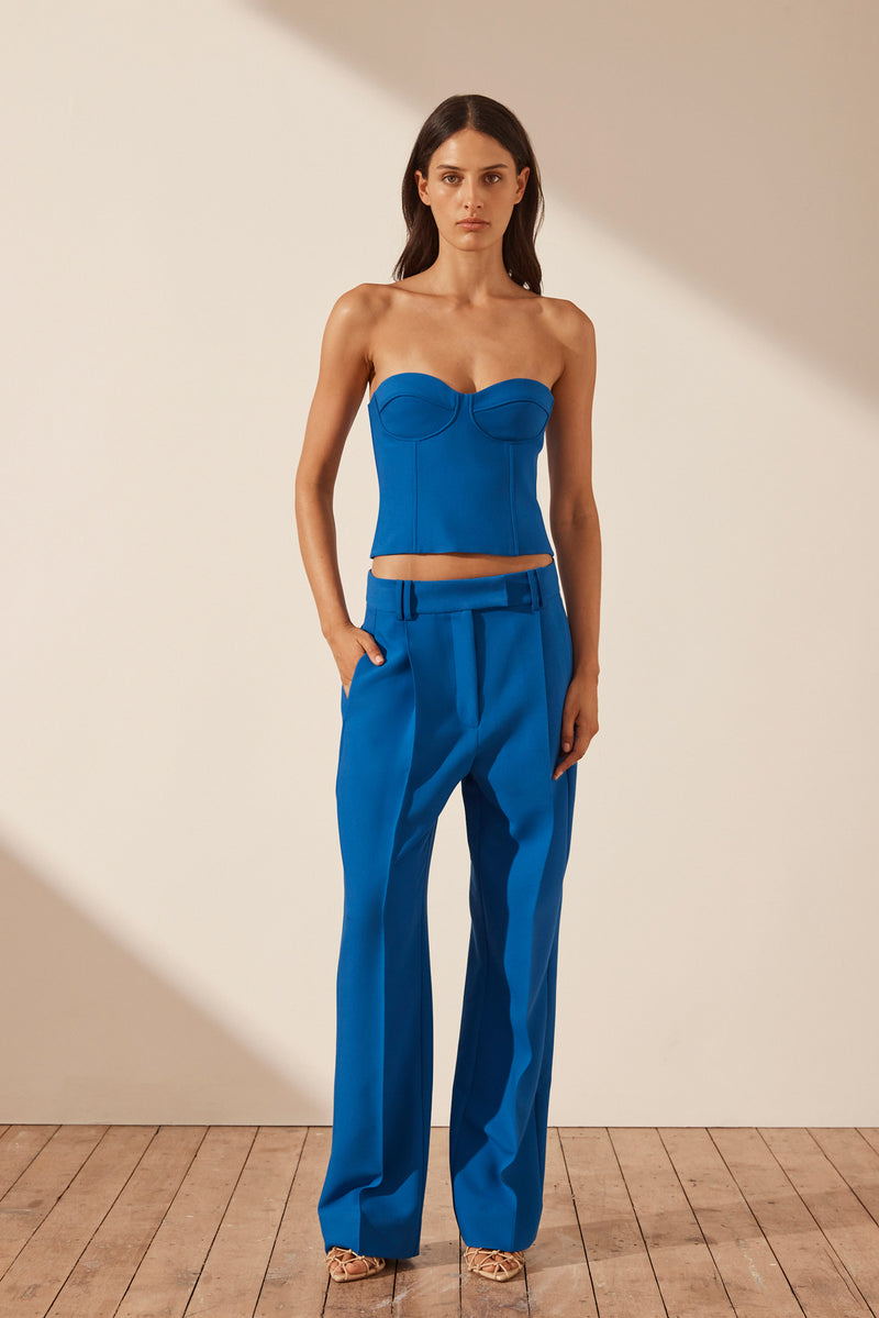 Irena Low Rise Slouch Pant - Cobalt