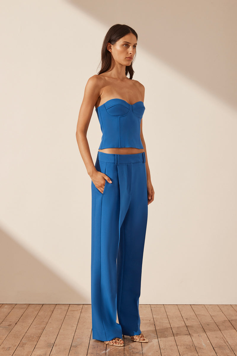 Irena Low Rise Slouch Pant - Cobalt