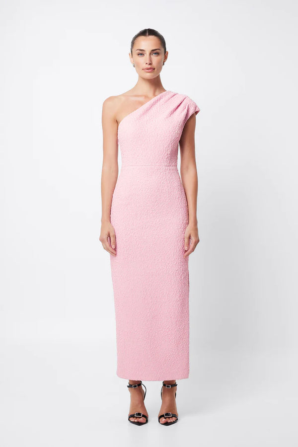 Mesmerise One Shoulder Midi Dress - Pink