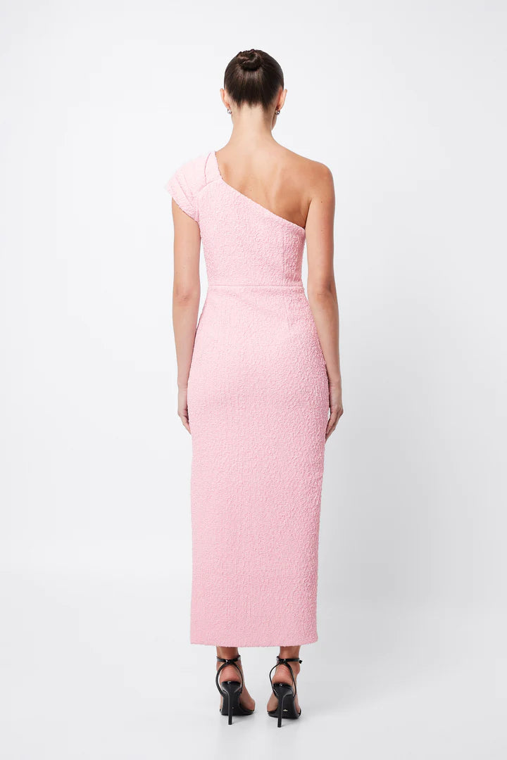 Mesmerise One Shoulder Midi Dress - Pink