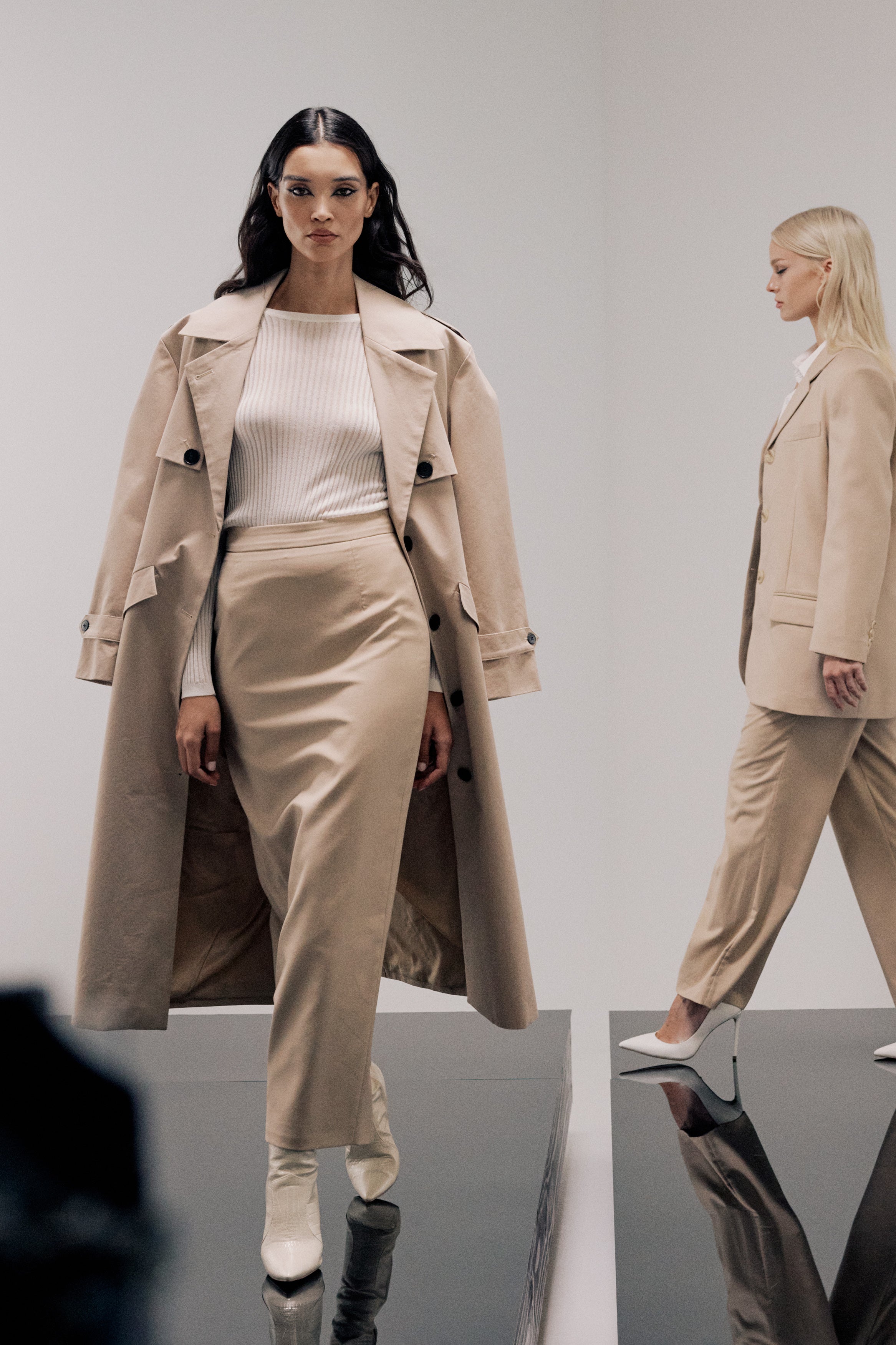 For Keeps Trench Coat - Neutral