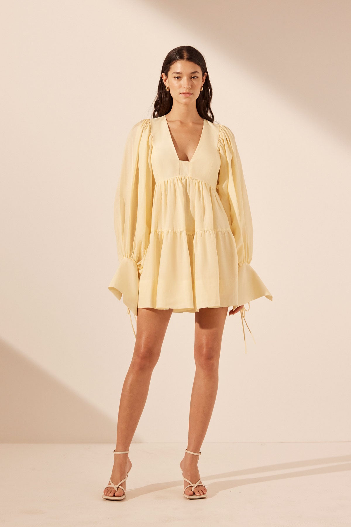 Limon Long Sleeve Mini Dress - Lemonade