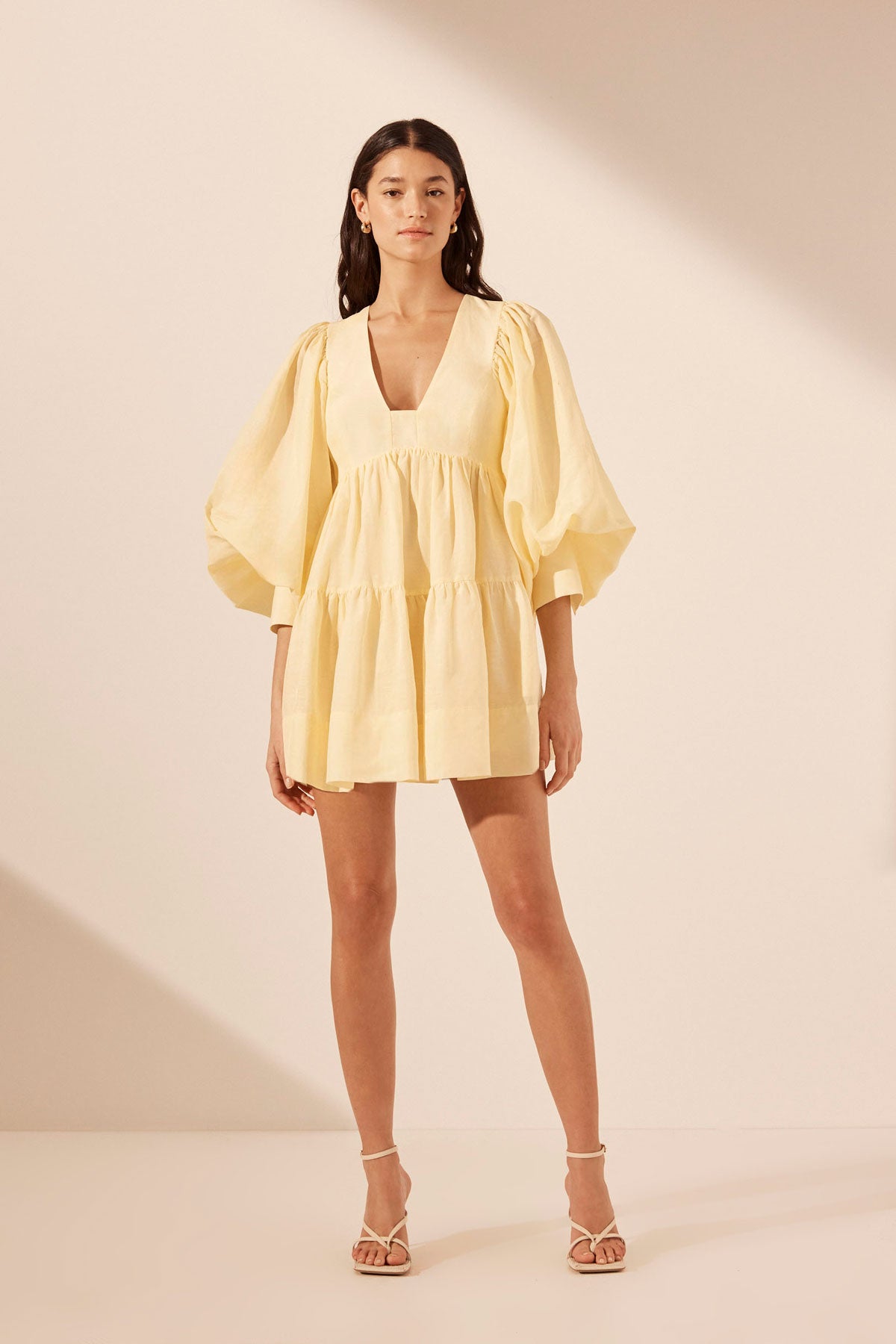 Limon Long Sleeve Mini Dress - Lemonade