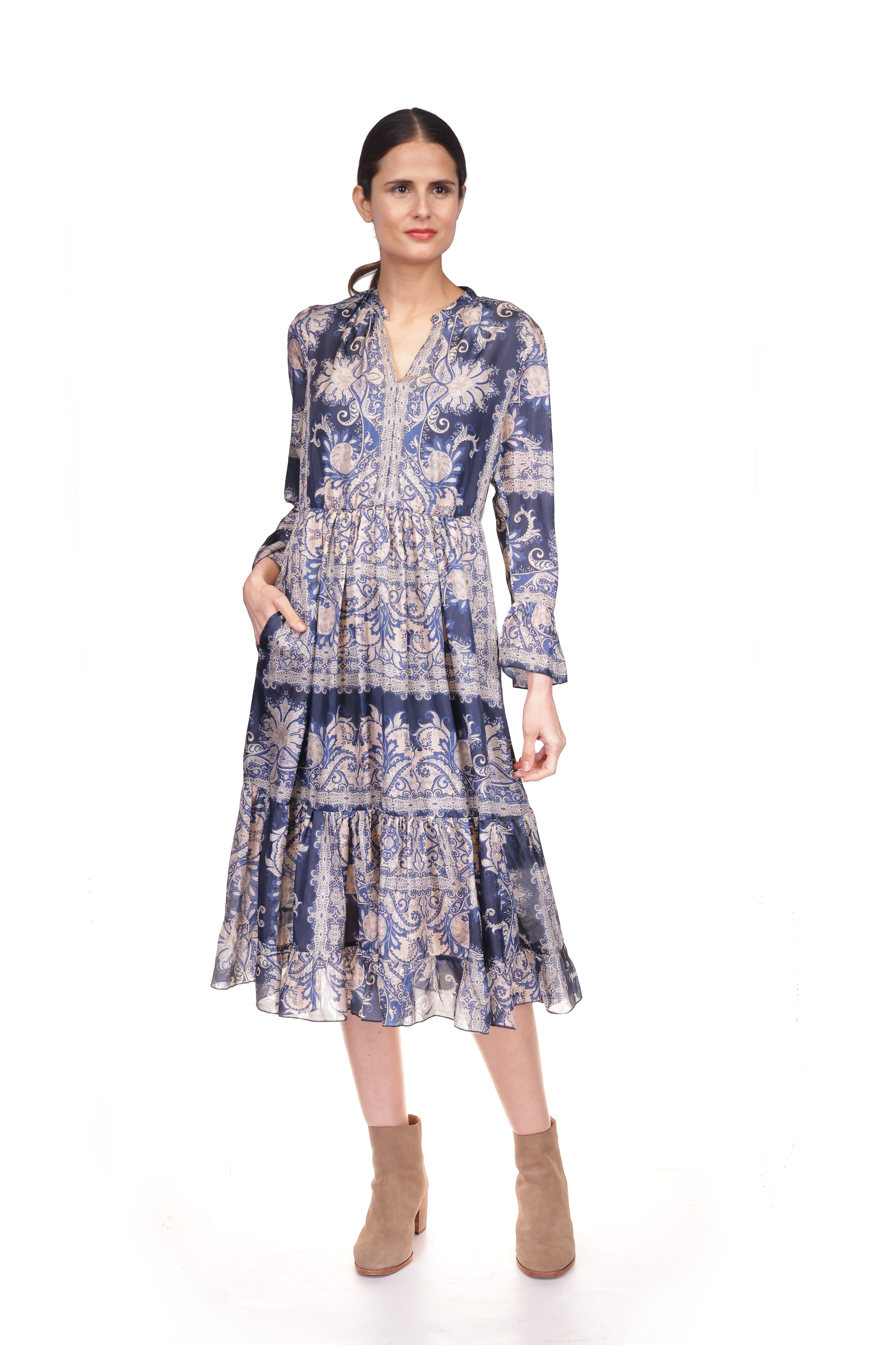 Lucrezia Dress - Roman Paisley