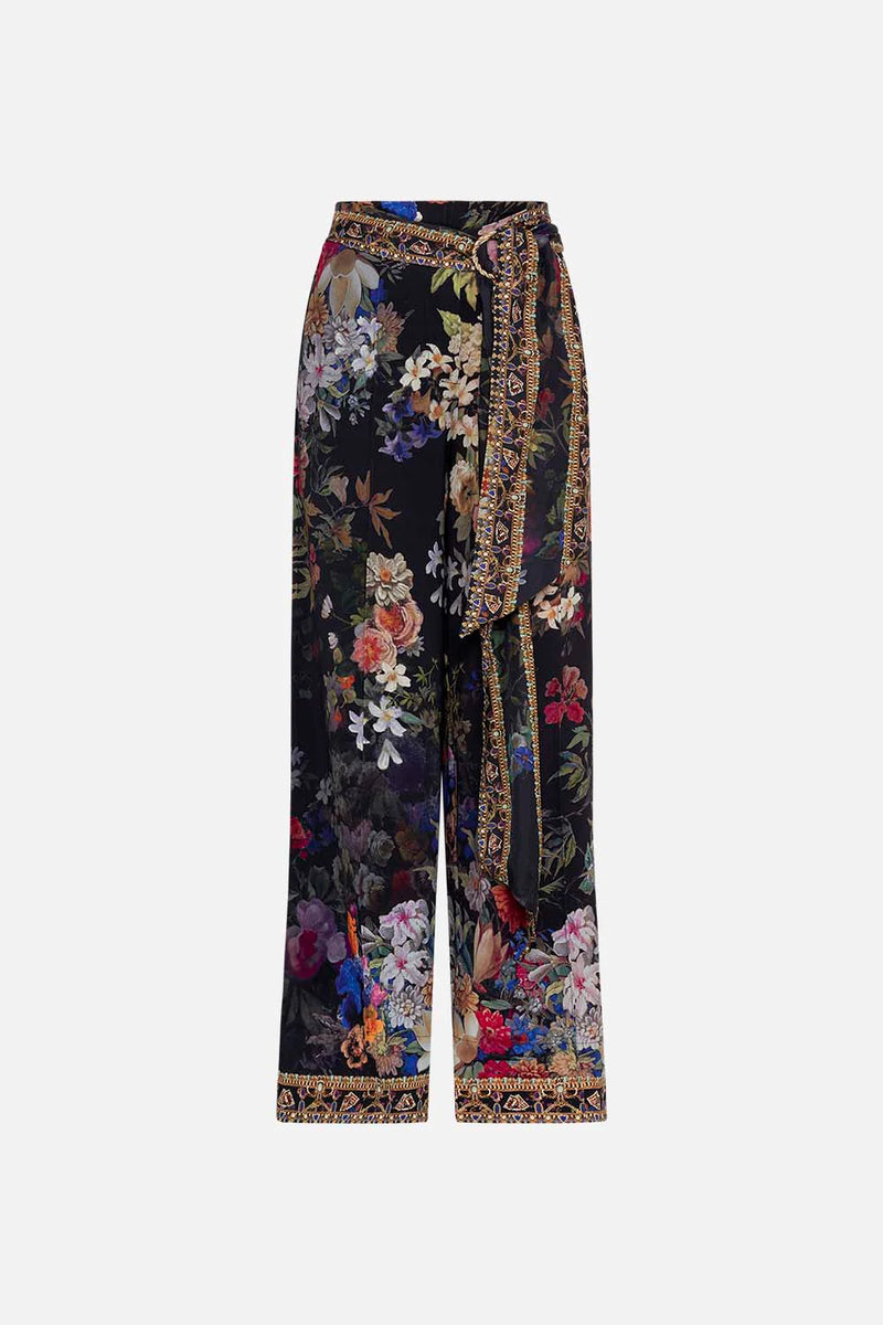 Scarf Belt Wide Leg Pant - Play Your Cards Right
