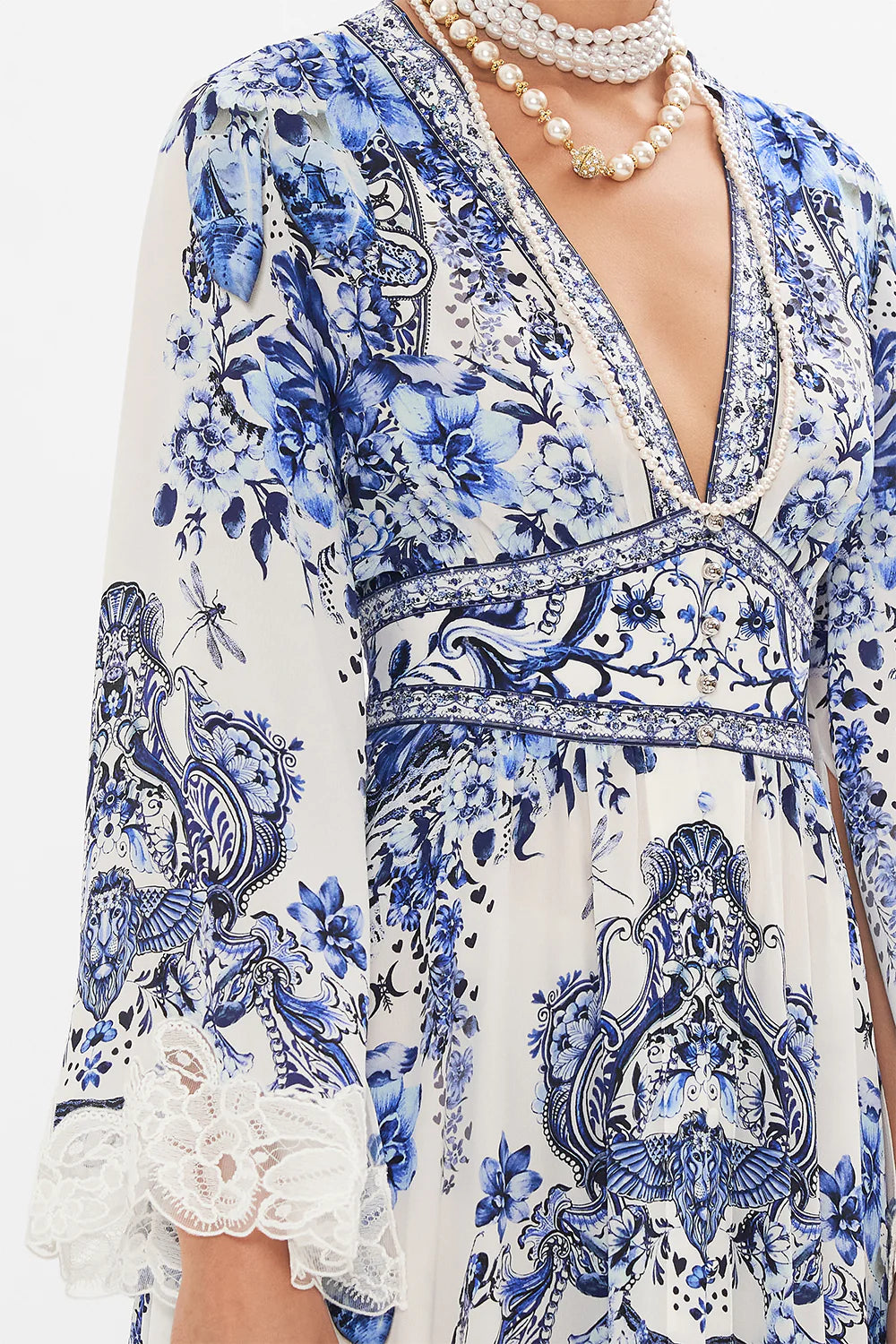 Kimono Sleeve Dress with Shirring Detail - Glaze and Graze