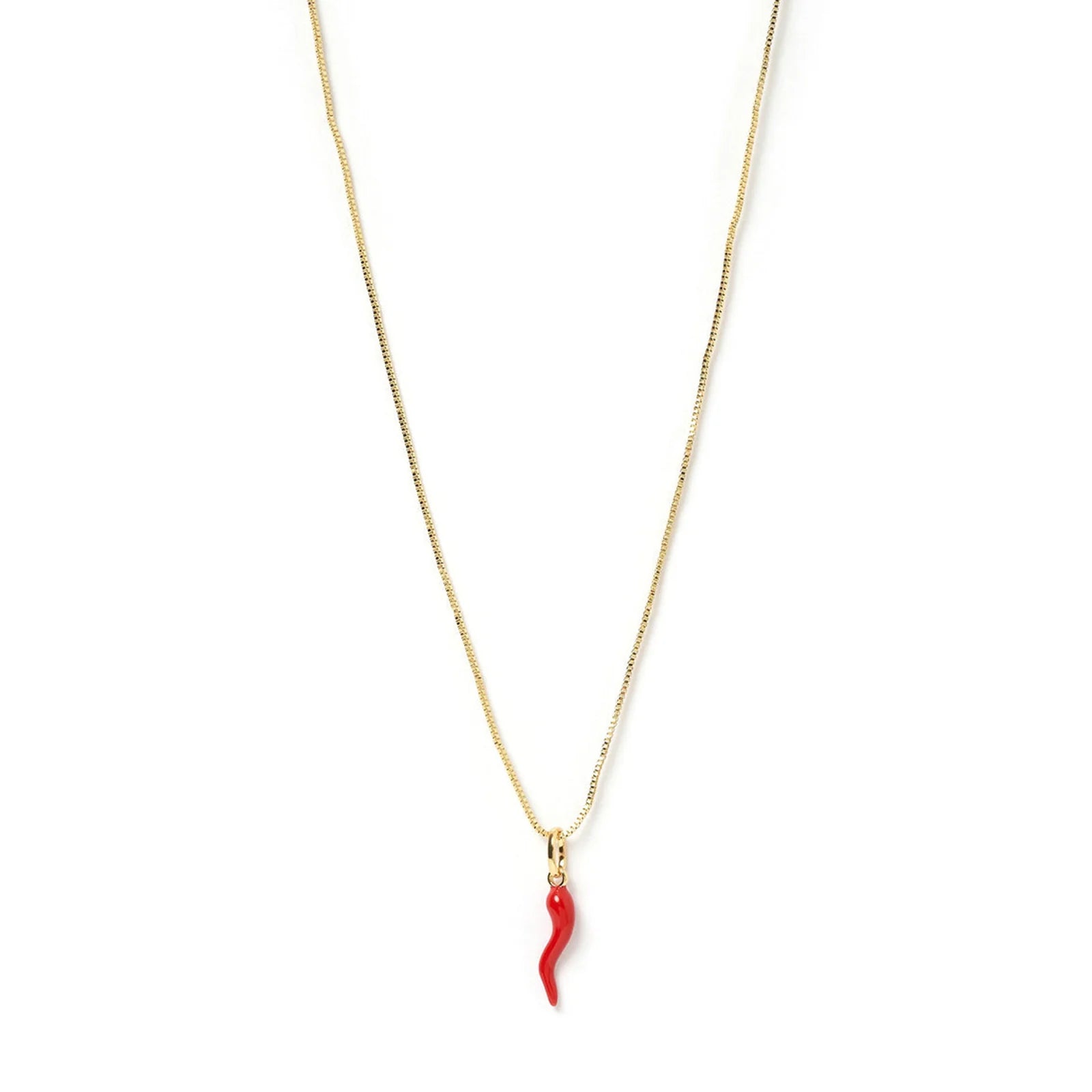 Cornicello Charm Necklace - Red