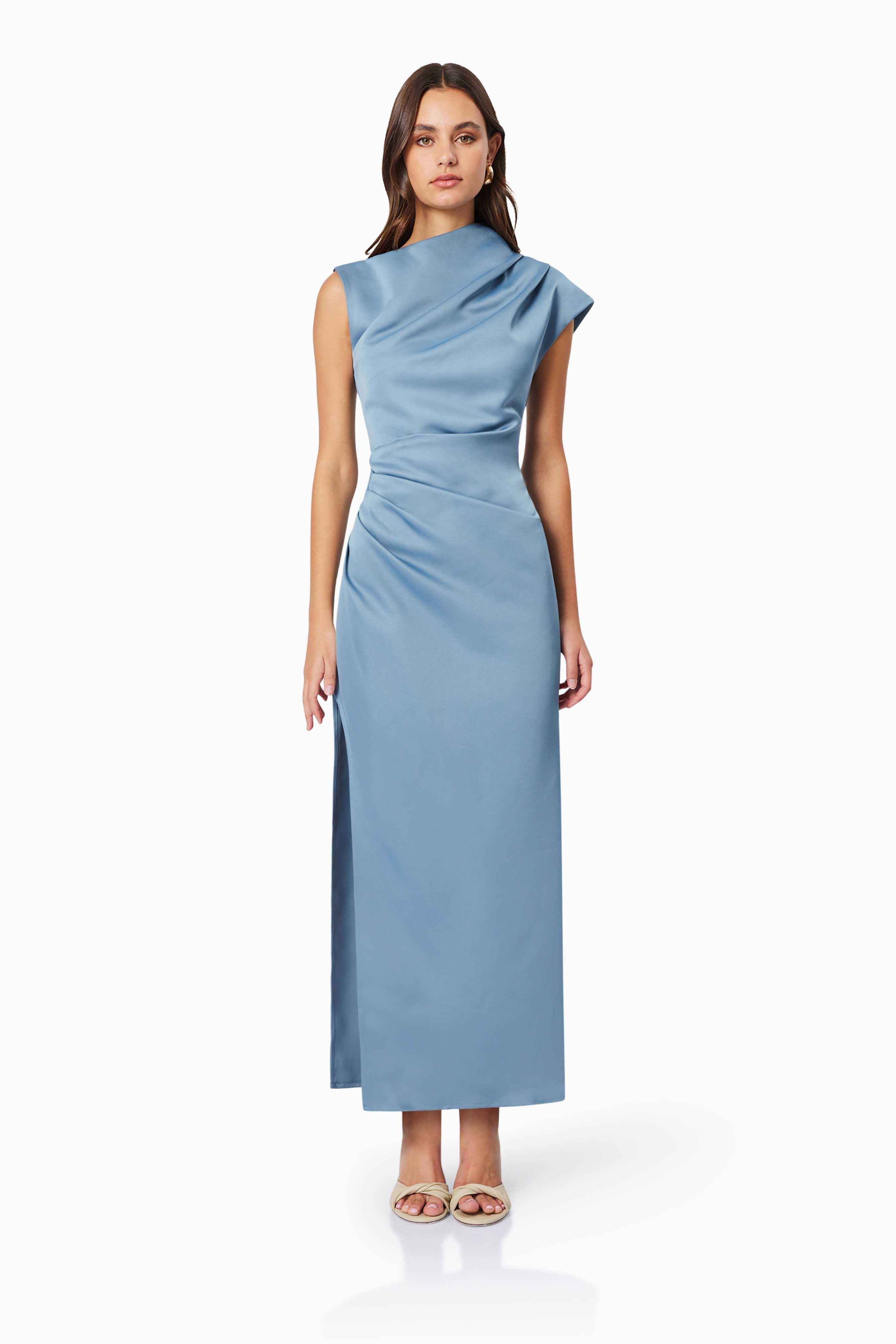 Coralie Maxi Dress - Steel Blue