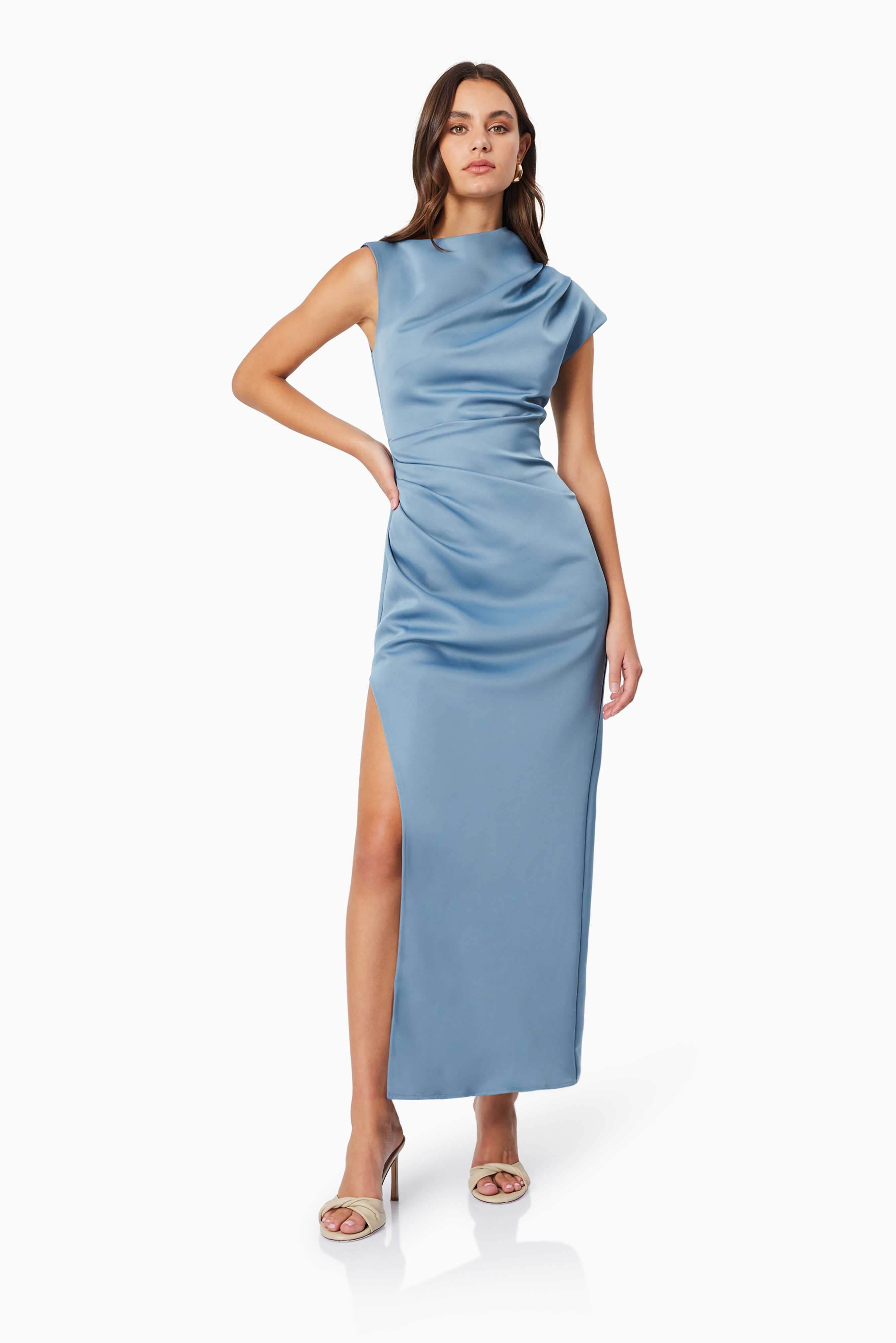 Coralie Maxi Dress - Steel Blue