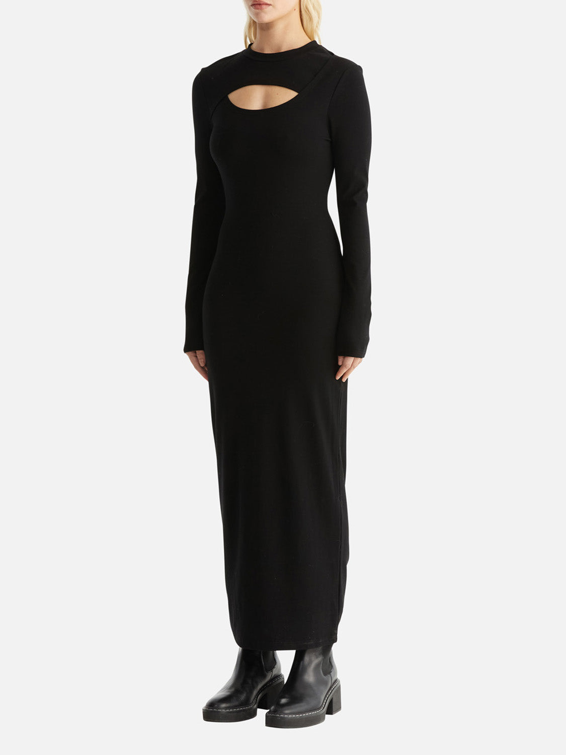 Remi Ribbed Dress - Black