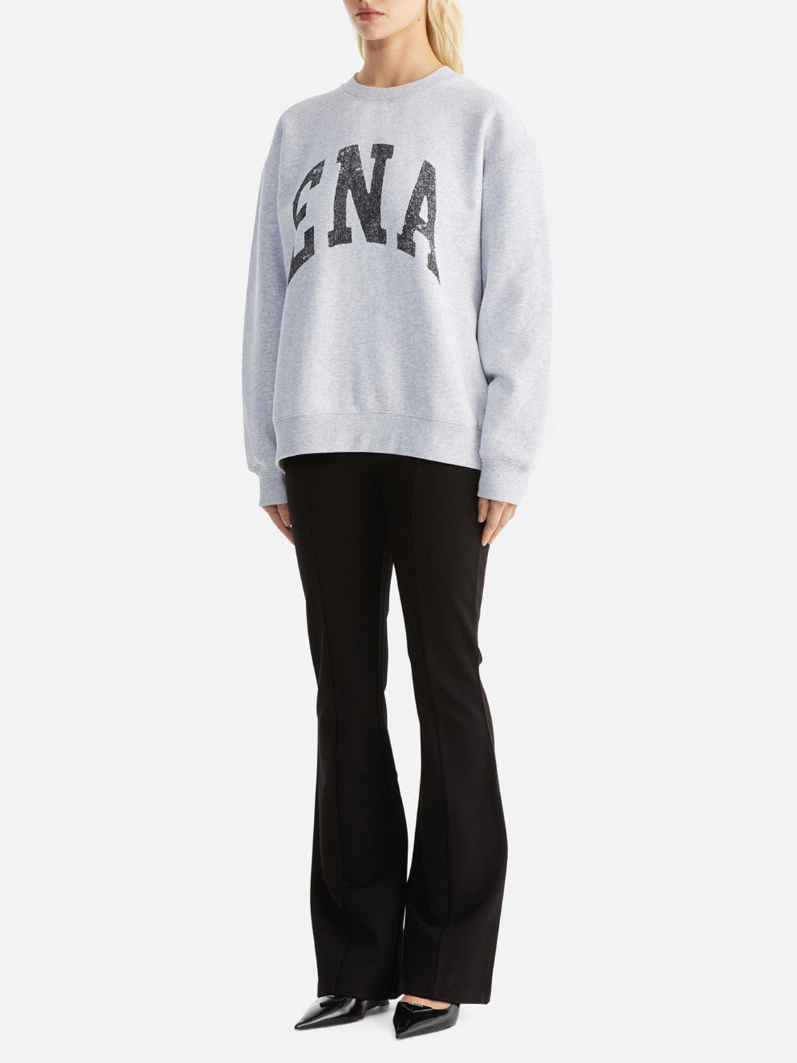 Lilly Oversized Sweater Collegiate - Grey Marle