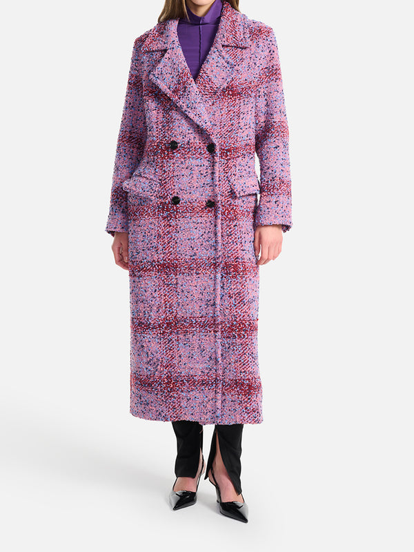Neve Wool Coat - Meadow Violet Tweed