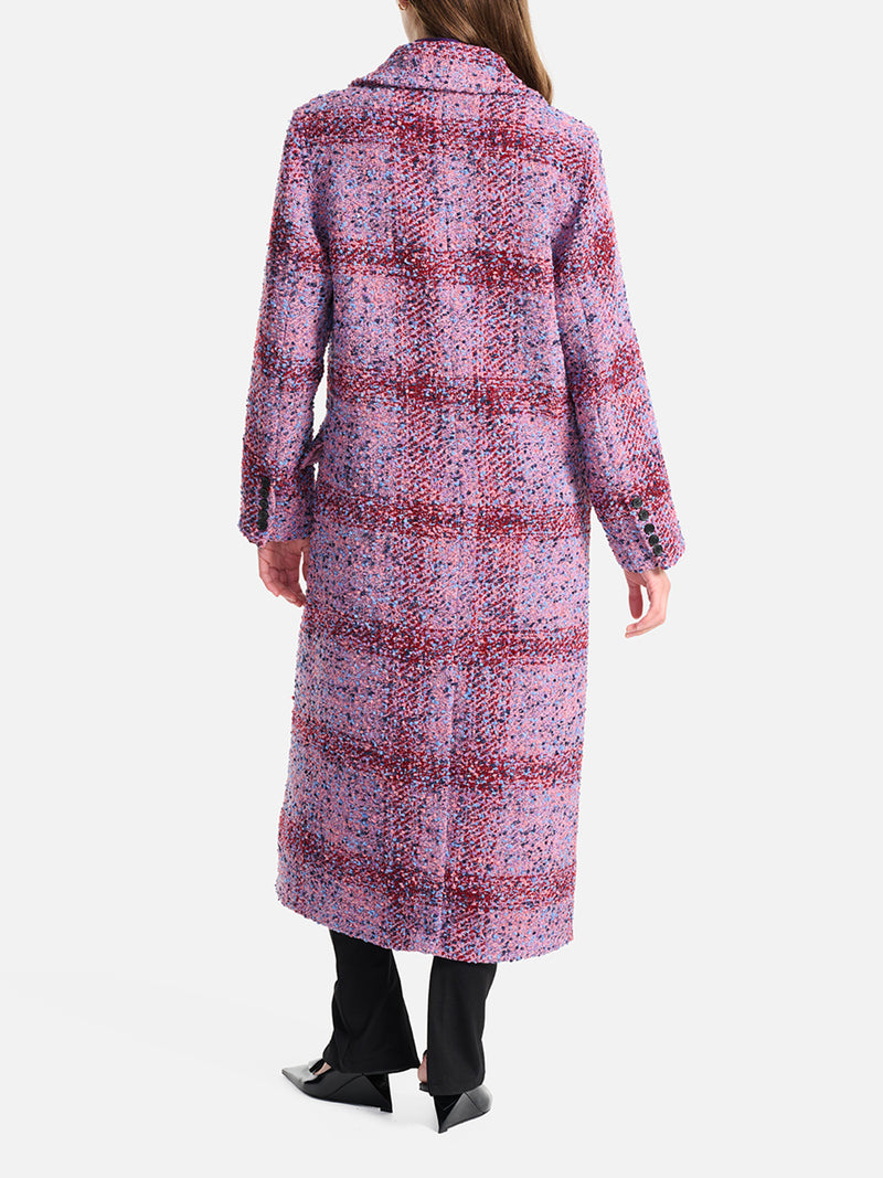 Neve Wool Coat - Meadow Violet Tweed