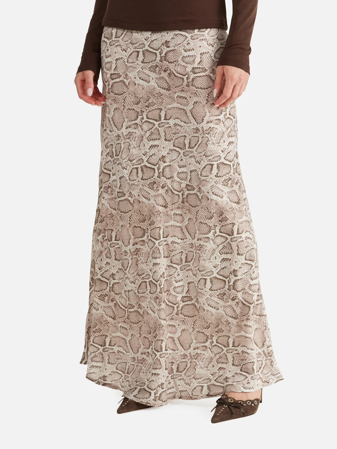 Sadie Maxi Skirt - Snake Skin