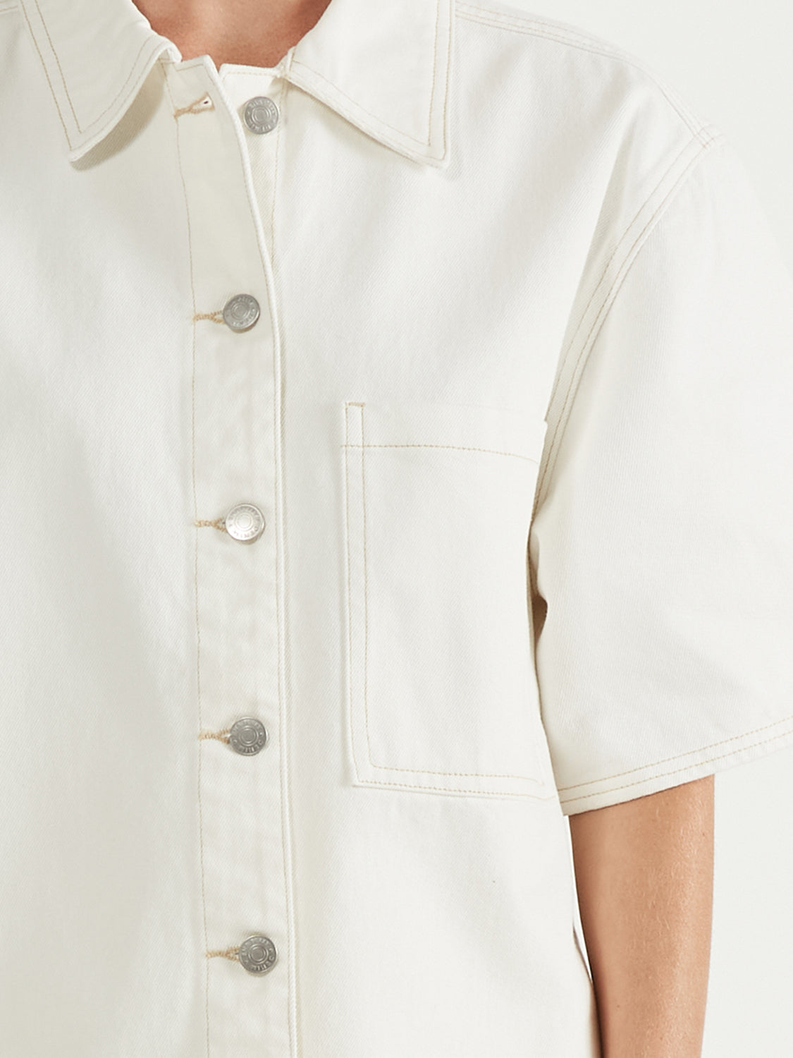 Brooke Denim Shirt - White