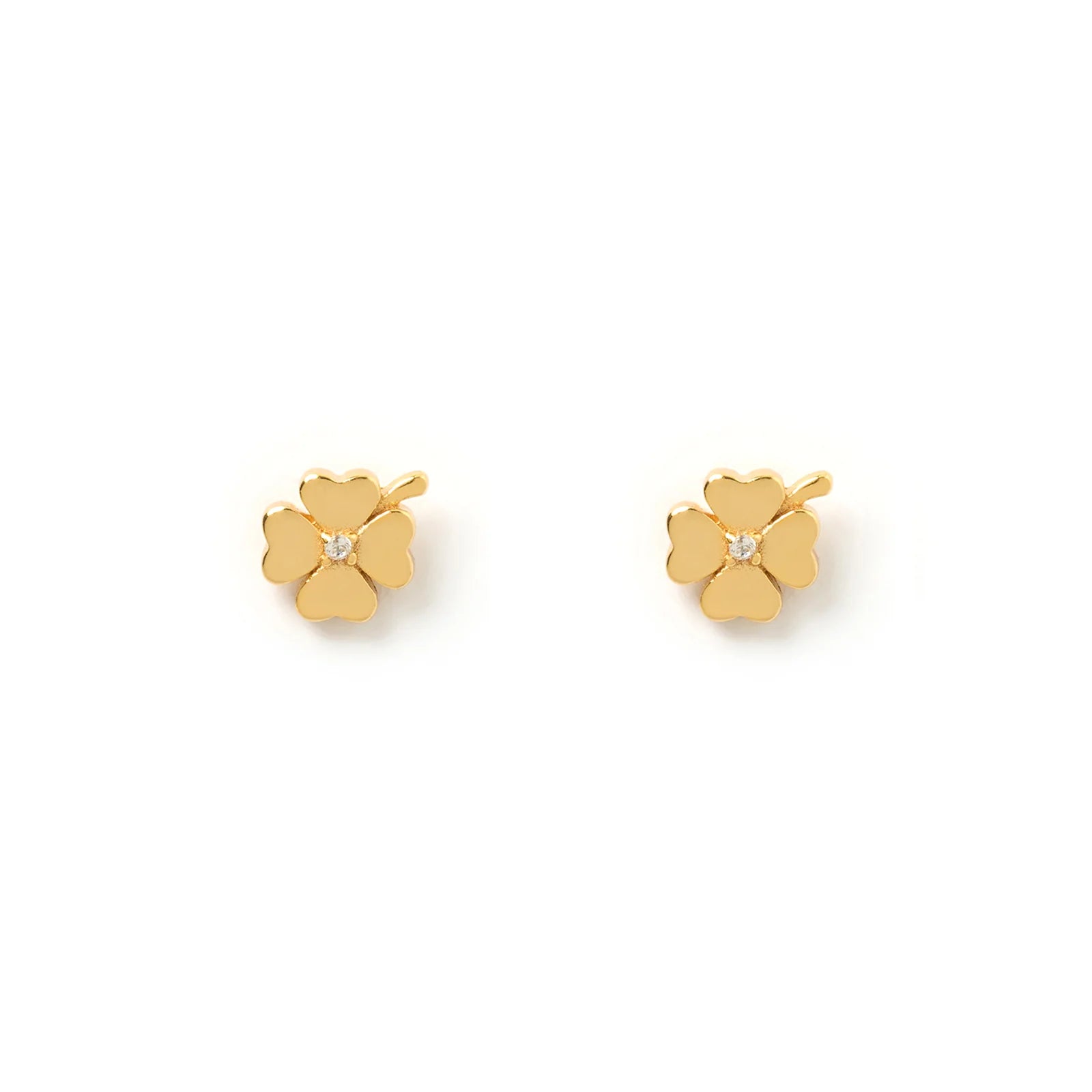 Four Leaf Clover Studs - Gold