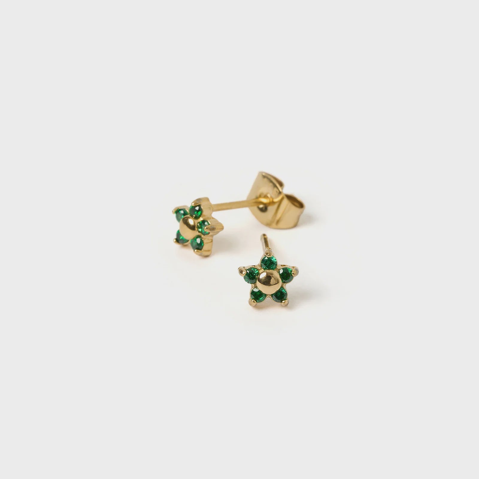 Gardenia Studs - Emerald