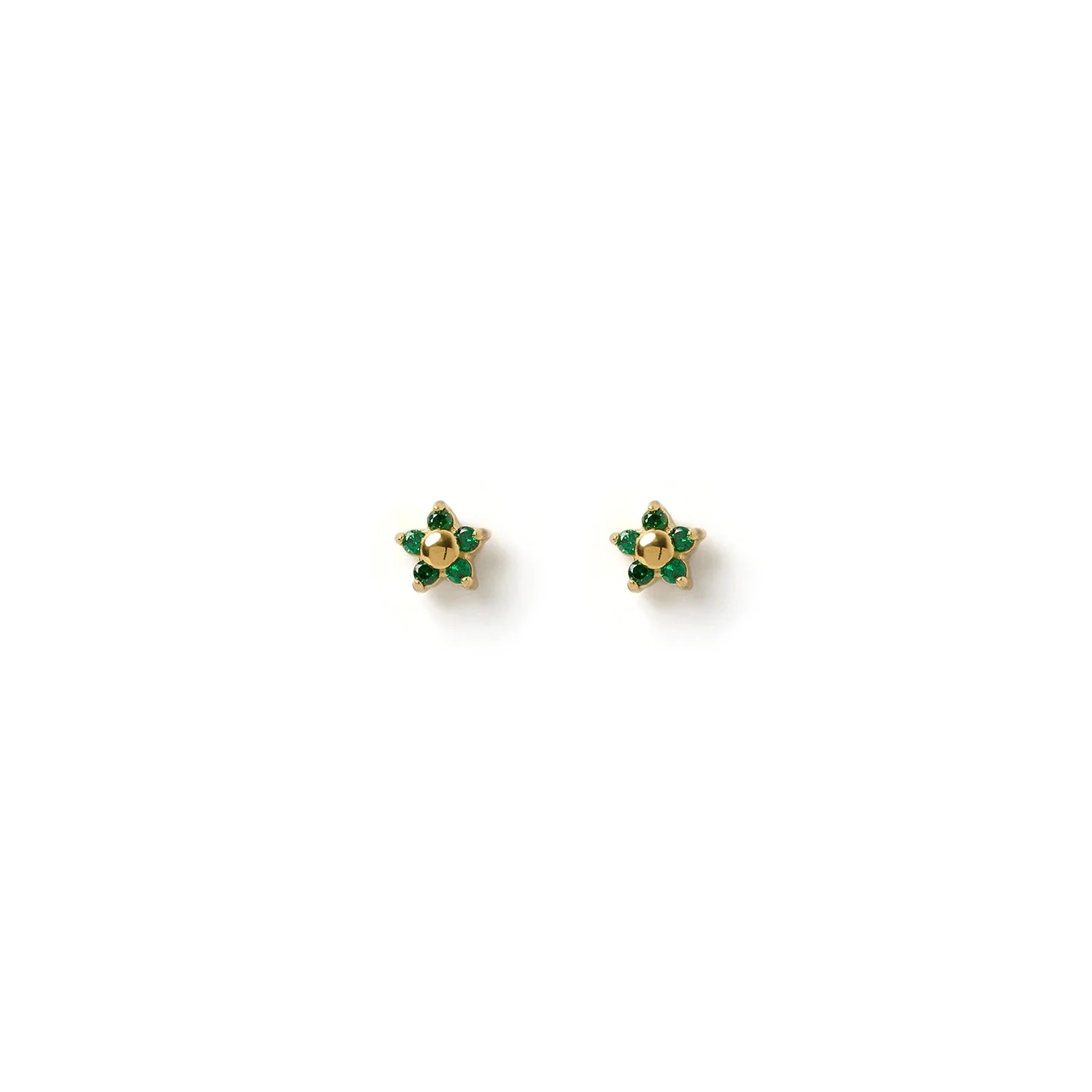 Gardenia Studs - Emerald