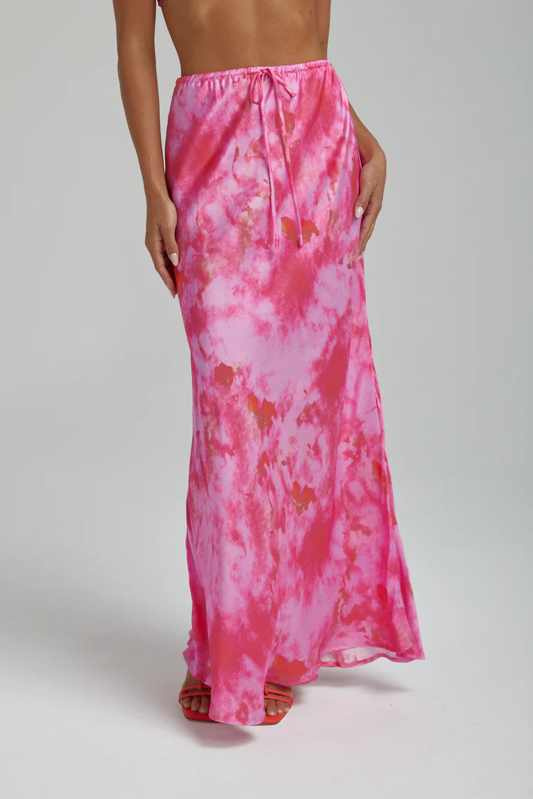 Relaxed Maxi Skirt - Hibiscus