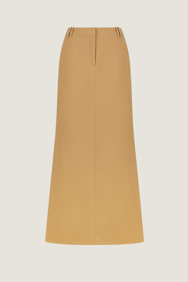 Irena Side Split Maxi Skirt - Wheat