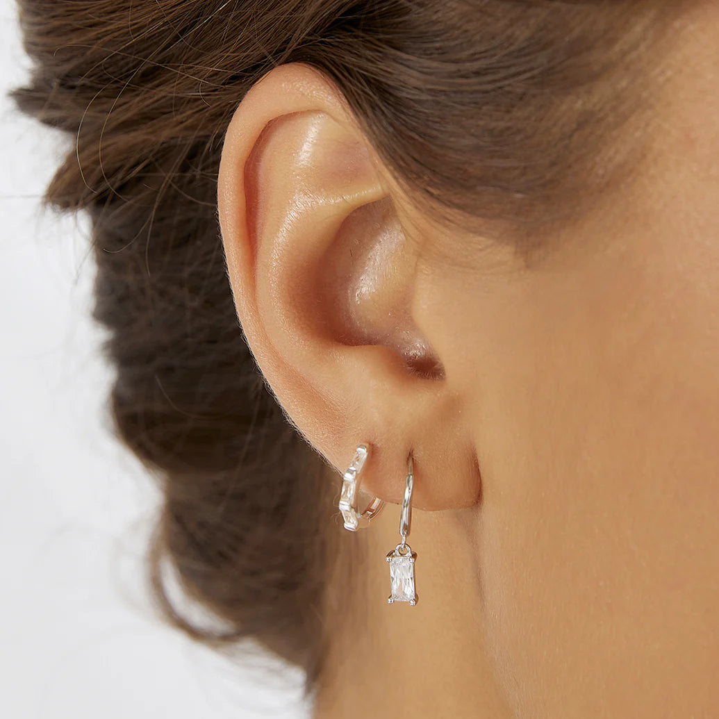 Pip Charm Earrings - Silver