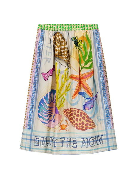 Vanessa Printed Skirt - Magic Ocean