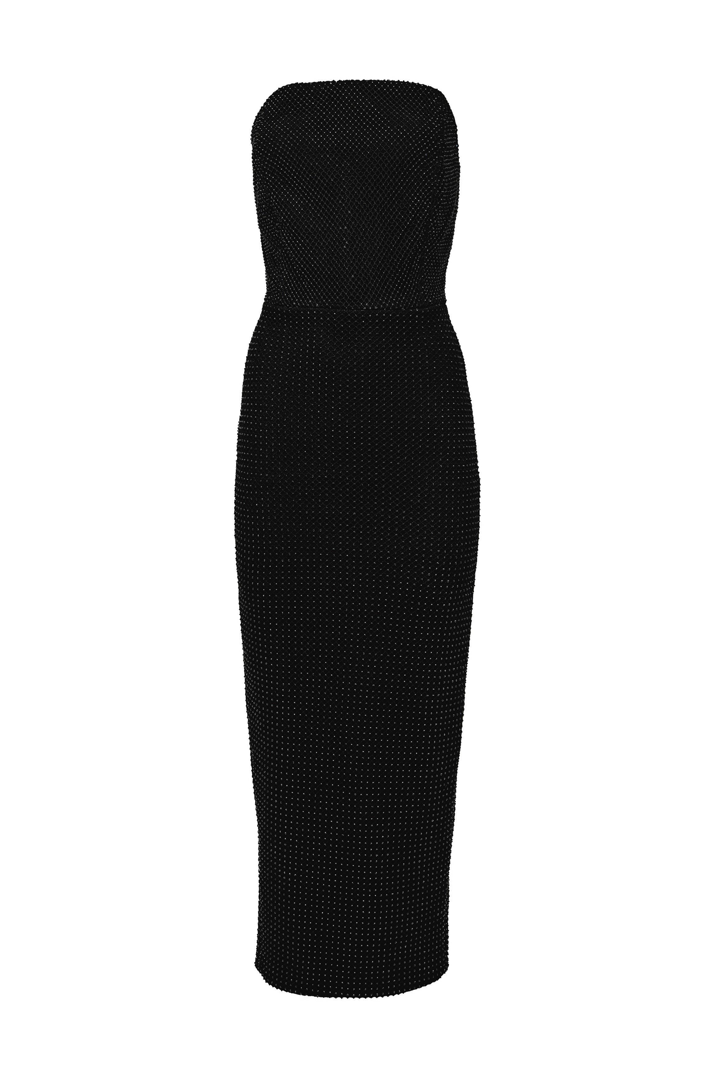 Silver Lining Midi Dress - Black