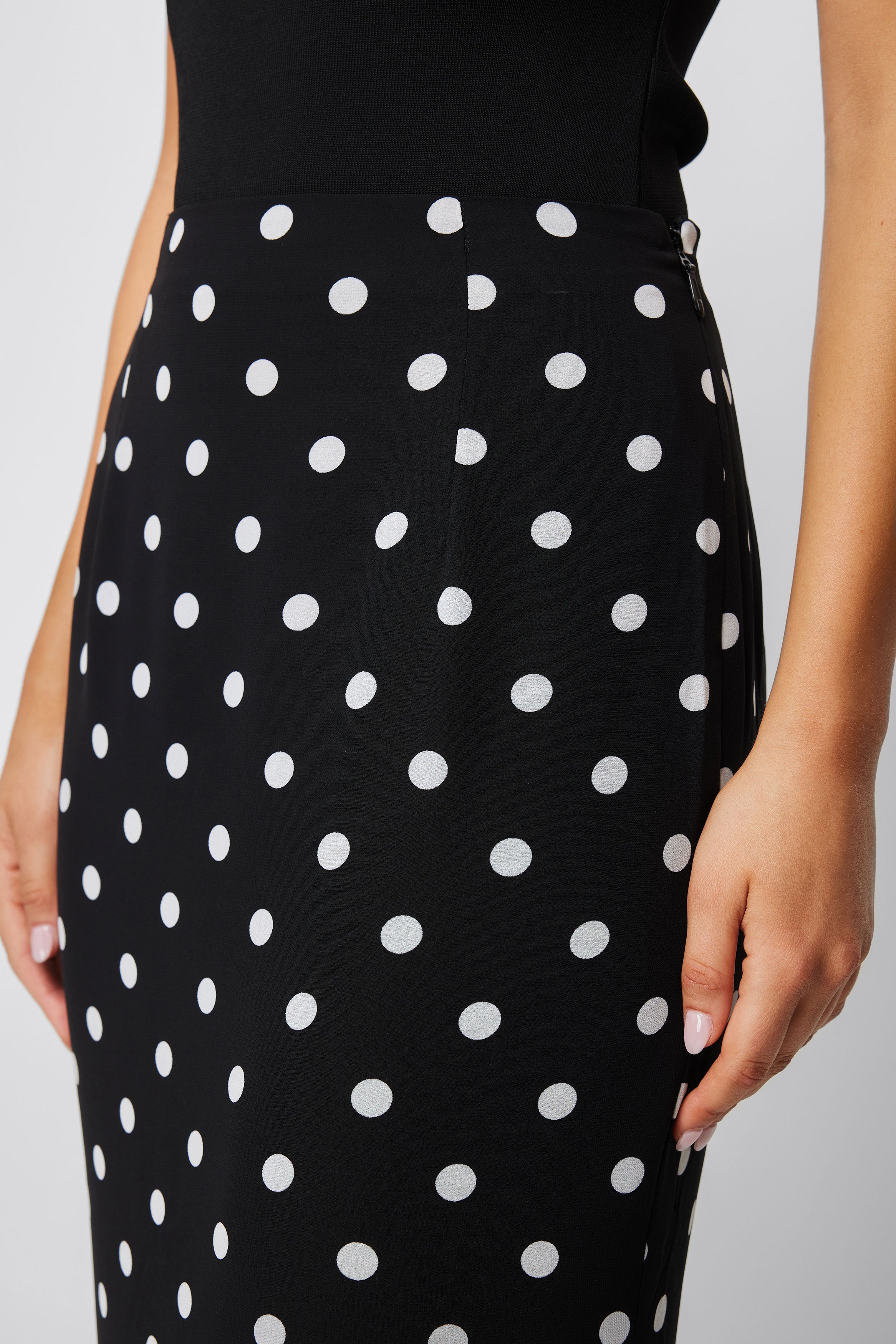 Soft Spot Midi Skirt - Polka Dot