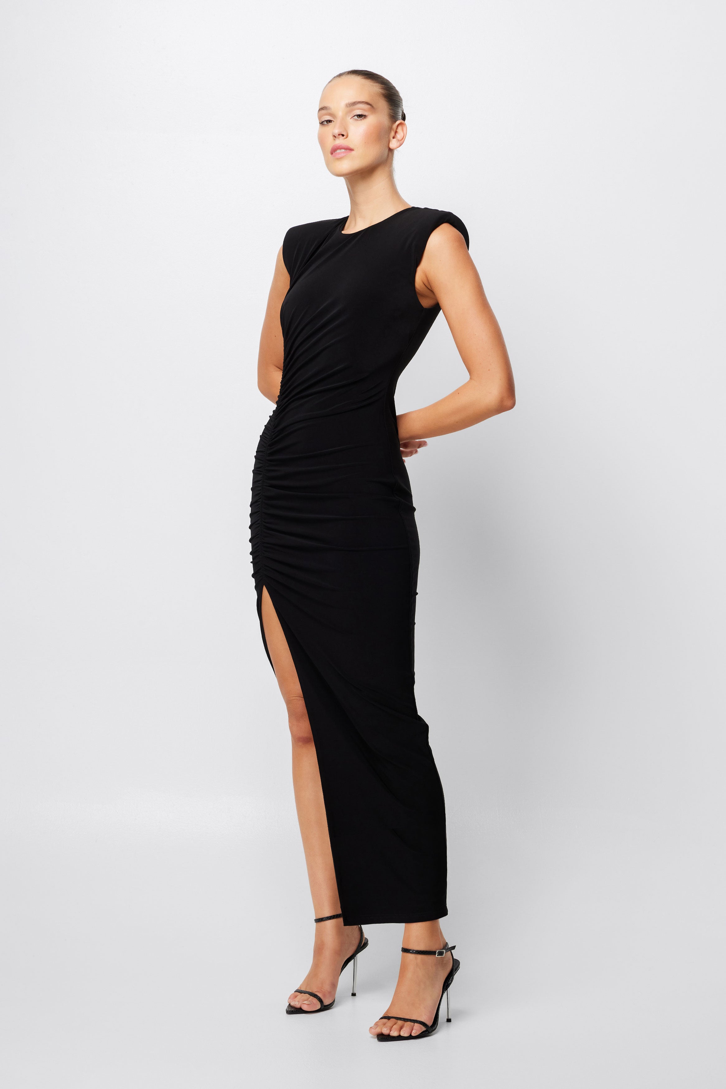 The Ulterior Motive Midi Dress - Black
