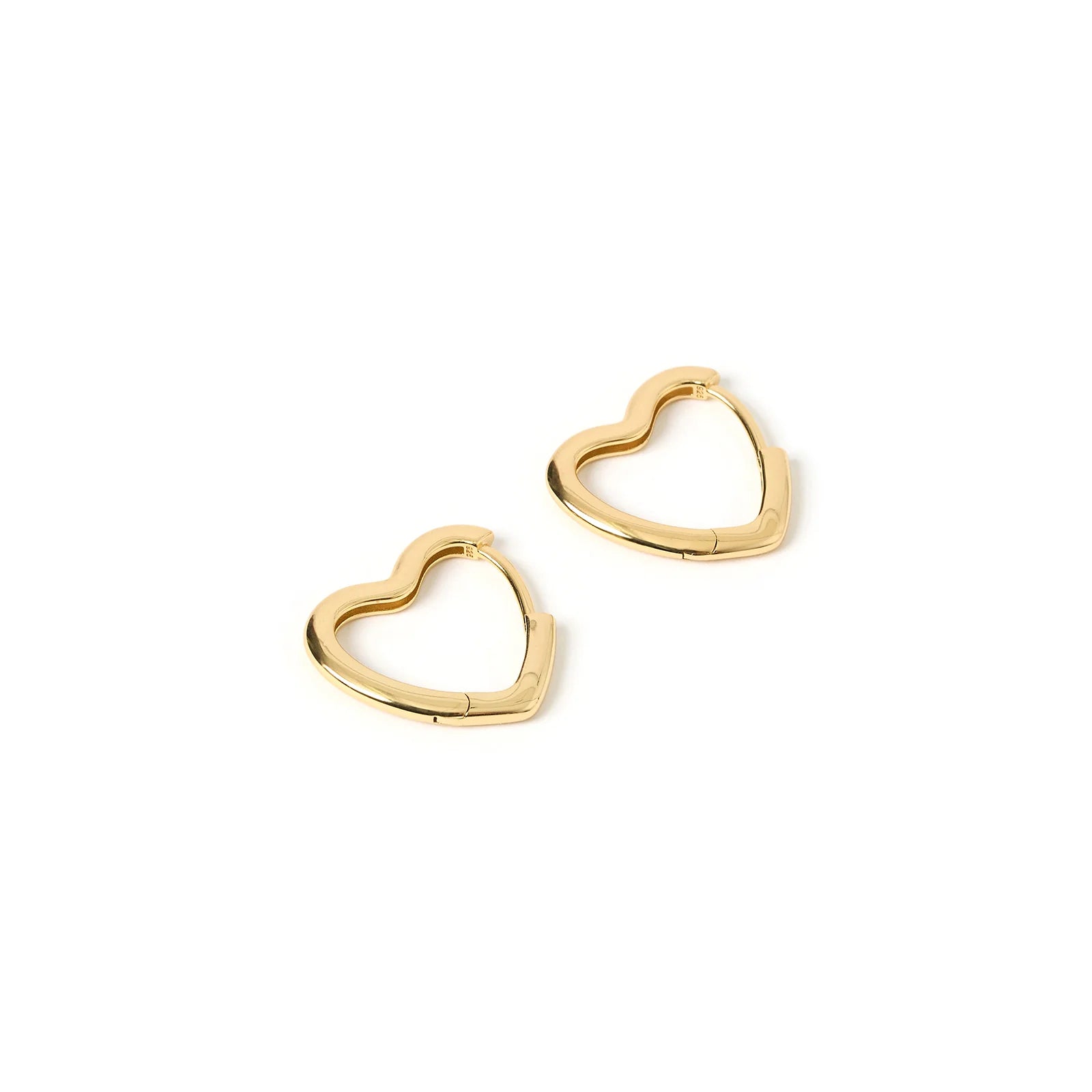 Sweetheart Gold Earrings - Large