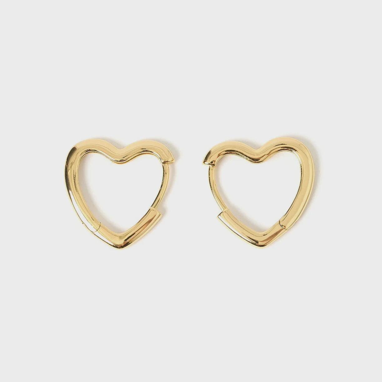 Sweetheart Gold Earrings - Large