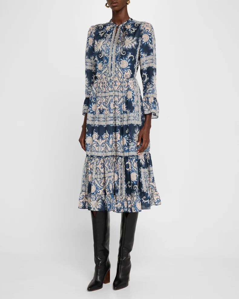 Lucrezia Dress - Roman Paisley