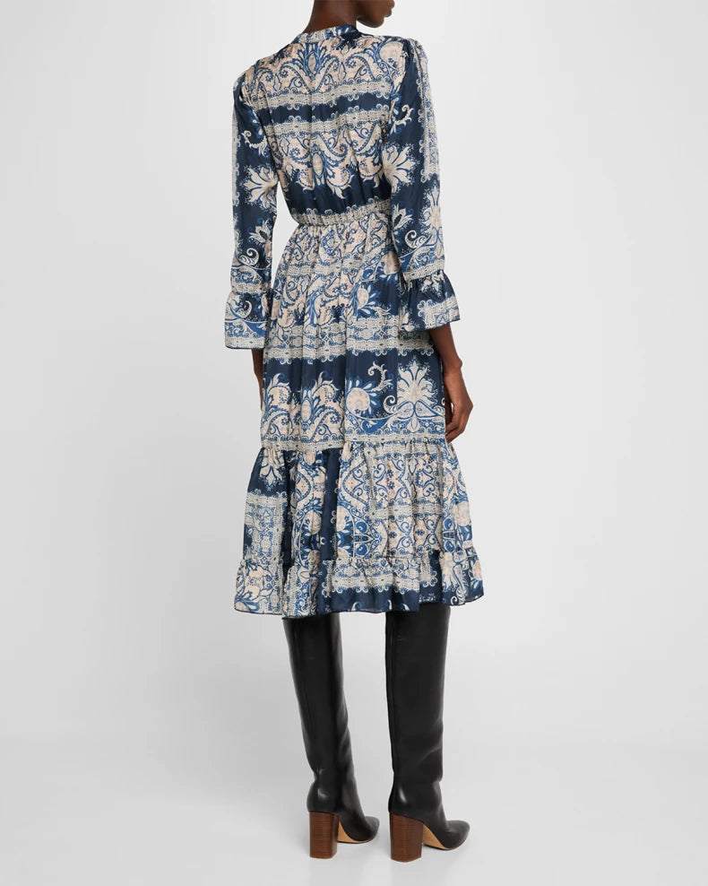 Lucrezia Dress - Roman Paisley