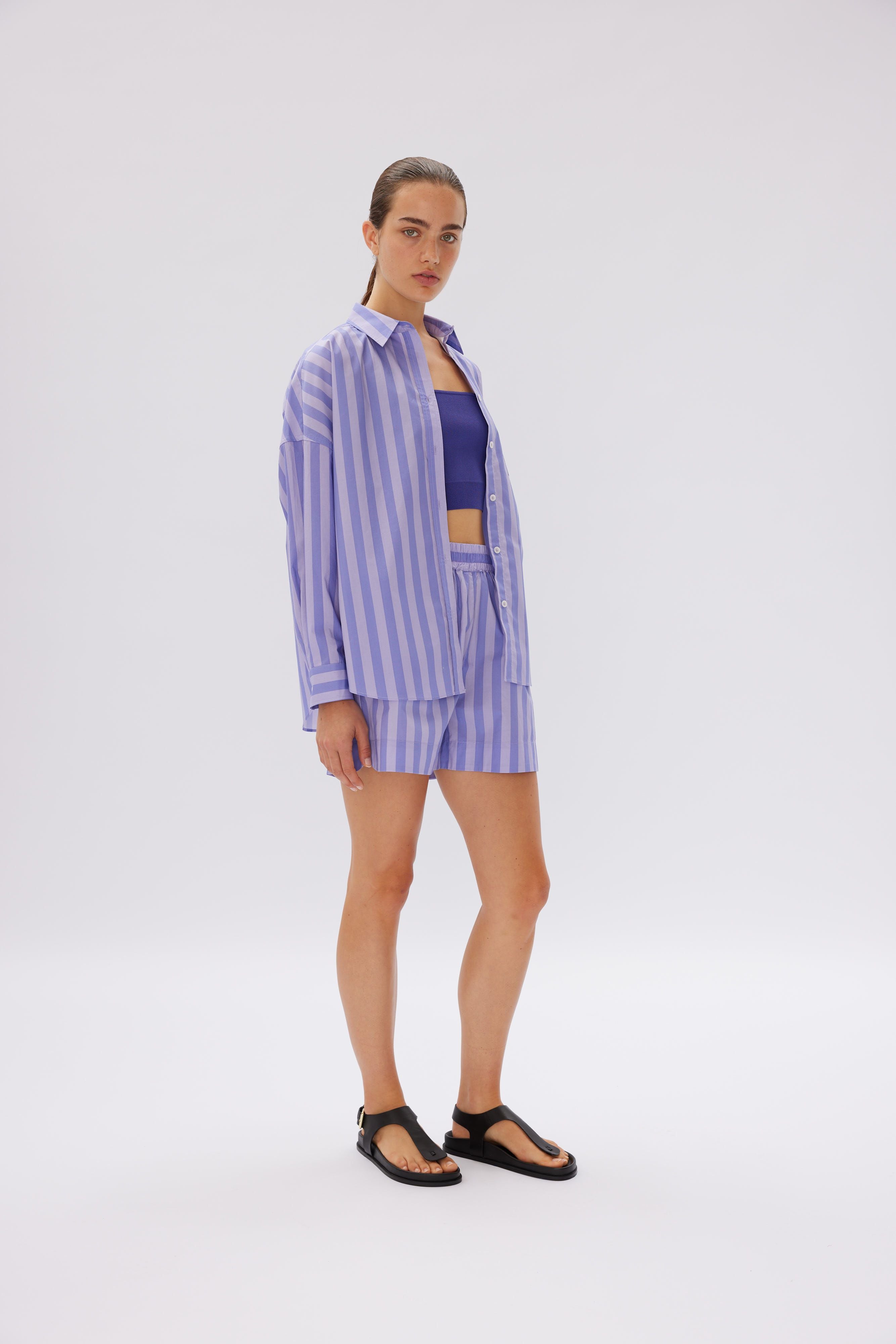 Chiara Shirt Stripe - Violet Light/UVA