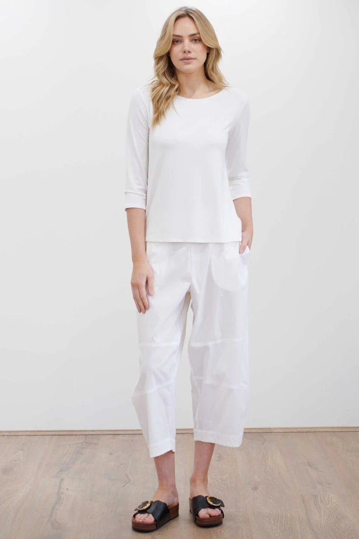 Relaxed Boat Neck - White