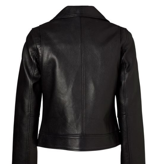 Essential Biker Jacket Textured - Black/Silver