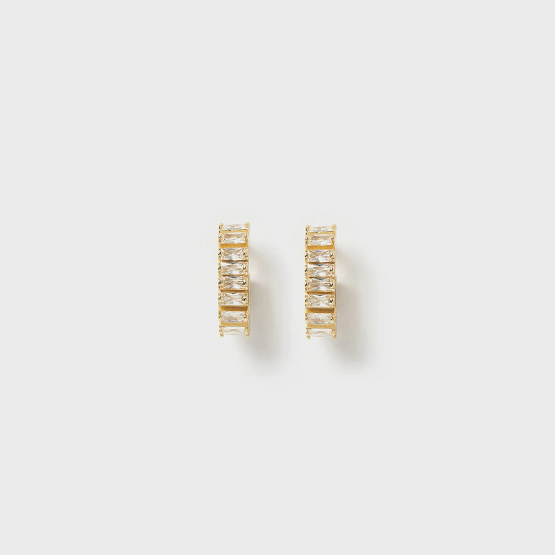 Lumin Gold Earrings - Stone