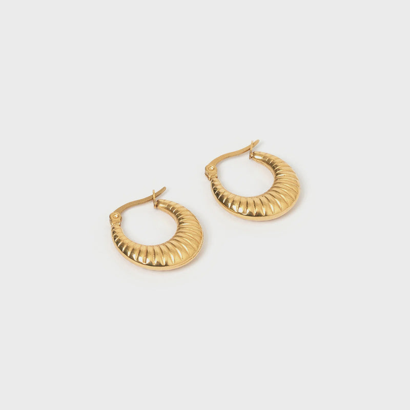 Portia Gold Hoop Earrings