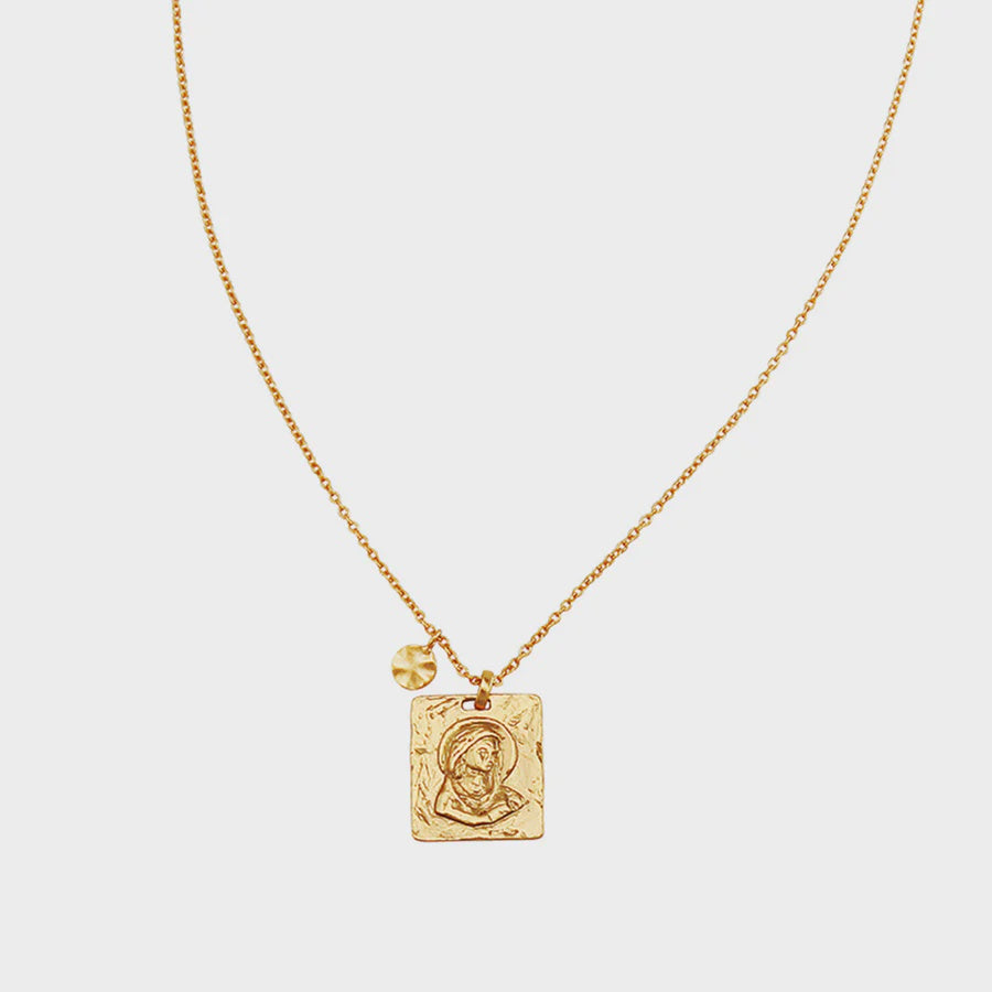 Madonna Pendant Necklace - Gold