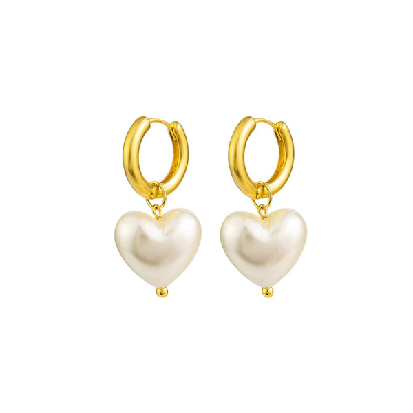 Martha Heart Earrings - Gold